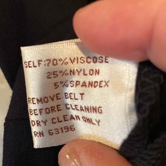 NWT Suzi Chin navy dress size 12p with belt - Picture 10 of 13